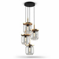 Suspension en verre et métal doré pour salle à manger 20 x 20 x 70cm