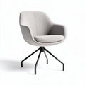 Chaise d'appoint en tissu gris avec pieds en métal noir 70 x 70 x 85cm