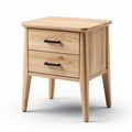 Table de chevet en bois clair avec deux tiroirs dimensions 45 x 40 x 50cm